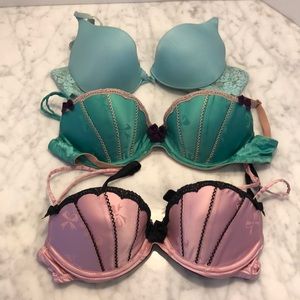 Lot of 3 Victoria’s Secret mermaid bras